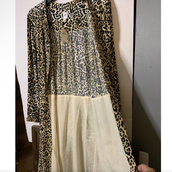 NWT GAP Leopard Print snap up shift dress -  10 T - Picture 7 of 9